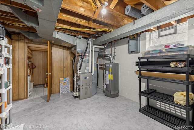 18155 Audette St, Dearborn, MI 48124 - unfinished below grade area featuring water heater and heating unit