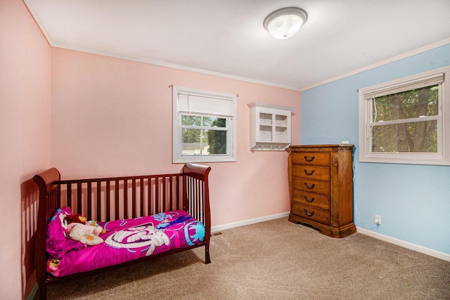 46915 Anthony St, Paw Paw, MI 49079 - carpeted bedroom featuring ornamental molding and baseboards