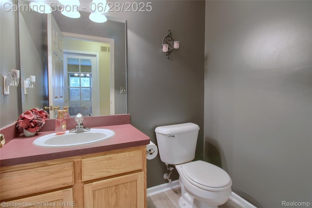 18594 Lawrence Ln, New Boston, MI 48164 - half bathroom featuring toilet and vanity