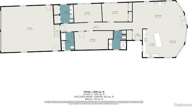 8721 Bayview Rd, Onekama, MI 49675 - view of floor plan / room layout