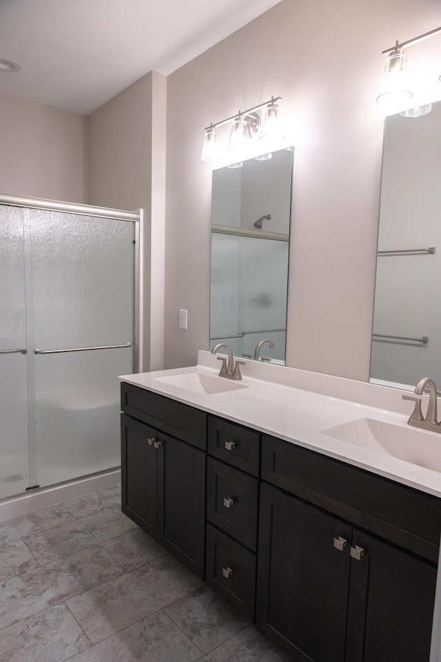 103 Diamond Point Ln, New Buffalo, MI 49117 - full bath with double vanity and a stall shower