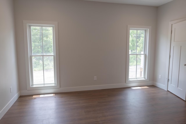 103 Diamond Point Ln, New Buffalo, MI 49117 - unfurnished room featuring plenty of natural light, dark wood finished floors, and baseboards
