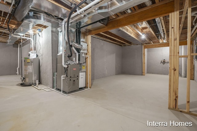 345 Hickory Valley Dr, Kalamazoo, MI 49009 - unfinished below grade area featuring gas water heater and heating unit