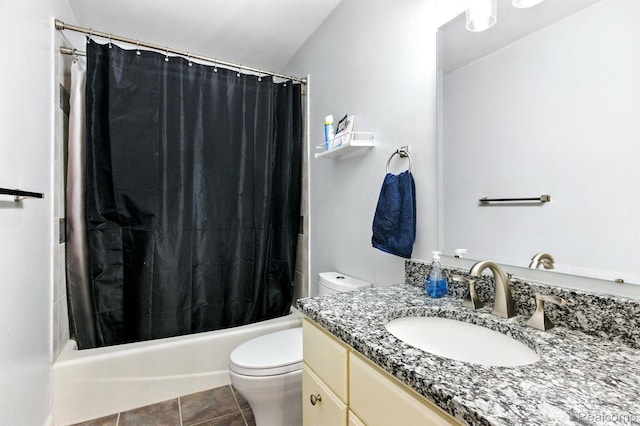 3680 Miller Rd, Ann Arbor, MI 48103 - full bathroom featuring vanity, shower / bath combo, and tile patterned flooring