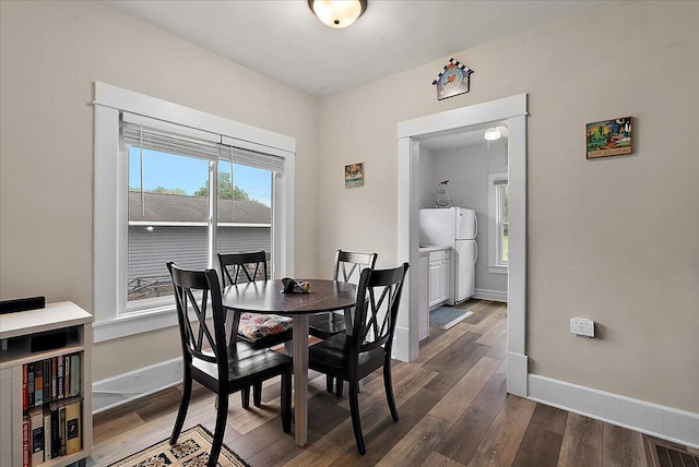 4940 Pottawatamie Path, Watervliet, MI 49098 - dining space with baseboards and wood finished floors
