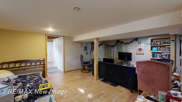 3257 N Christy Way, Saginaw, MI 48603 - living room with light wood-style floors, recessed lighting, and baseboards