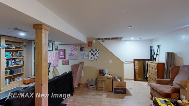 3257 N Christy Way, Saginaw, MI 48603 - living area featuring light wood finished floors and recessed lighting