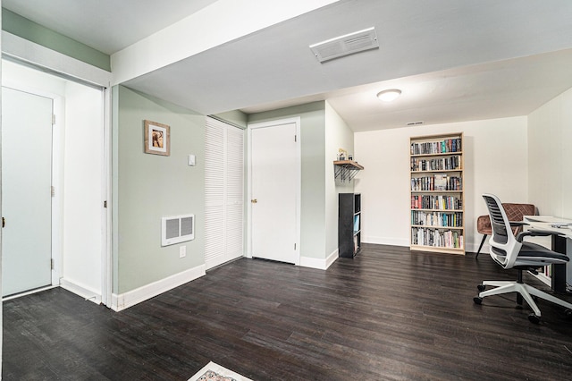 2149 Fair St, Ann Arbor, MI 48103 - office area with a fireplace, wood finished floors, and baseboards