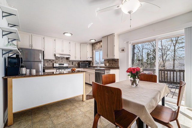 2149 Fair St, Ann Arbor, MI 48103 - dining room with a ceiling fan