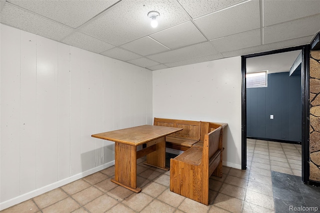 5115 Arden Ave, Warren, MI 48092 - unfurnished dining area with baseboards and a drop ceiling