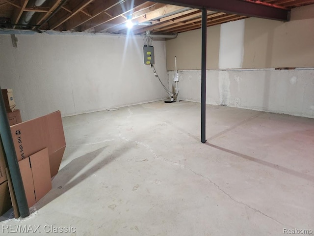 5659 Victory Cir, Sterling Heights, MI 48310 - unfinished basement with electric panel and drainage system