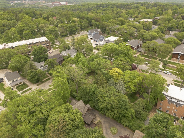1706 S University Ave, Ann Arbor, MI 48104 - aerial view of property and surrounding area with nearby suburban area and a forest