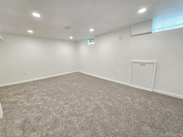 13965 Norborne, Redford, MI 48239 - below grade area with carpet, recessed lighting, and baseboards