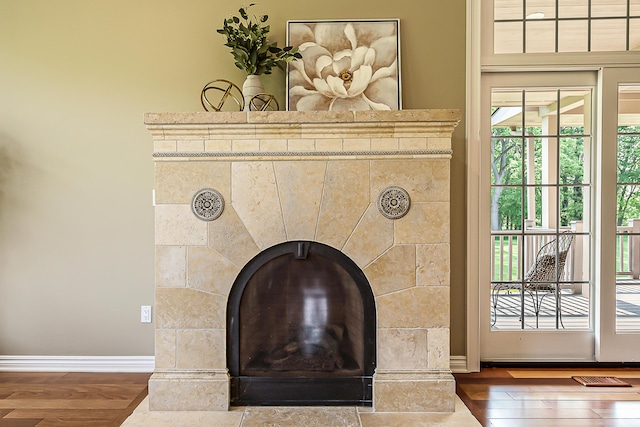 4297 Upper Glade Ct, Ann Arbor, MI 48103 - detailed view of wood finished floors and baseboards