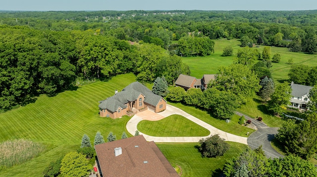 4297 Upper Glade Ct, Ann Arbor, MI 48103 - view from above of property featuring a heavily wooded area