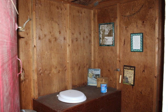 94 E Cherry Creek Rd, Mio, MI 48647 - bathroom featuring wood walls