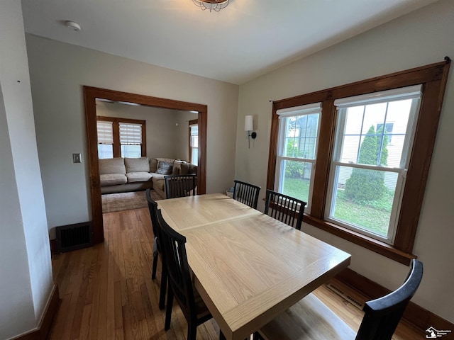 5304 E Dunbar Rd, Monroe, MI 48161 - dining area with wood finished floors and baseboards