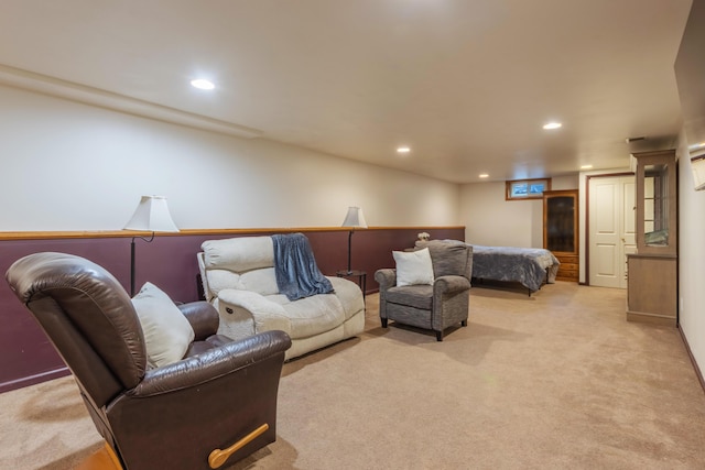 1110 Piccadilly Rd, Kalamazoo, MI 49006 - living room with light carpet and recessed lighting