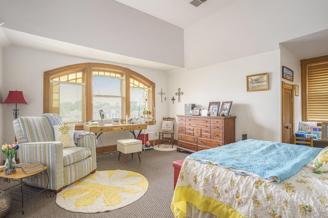 318 Houston Ave, Muskegon, MI 49441 - carpeted bedroom with vaulted ceiling