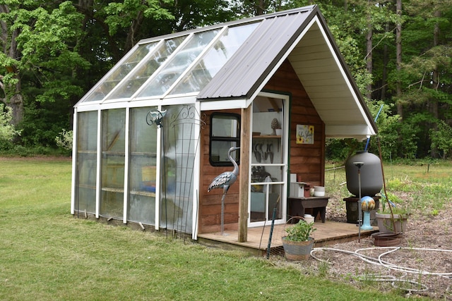 226 N 176th Ave, Walkerville, MI 49459 - view of greenhouse featuring a lawn
