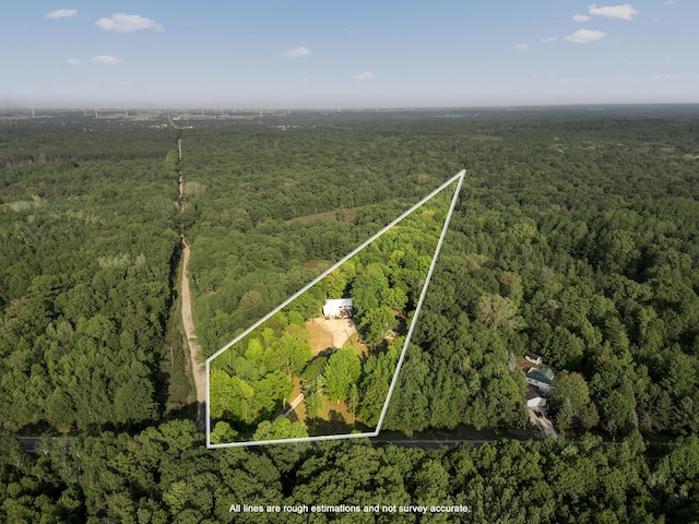 2980 N Old State Rd, Weidman, MI 48893 - aerial view of property and surrounding area with a heavily wooded area and property parcel outlined