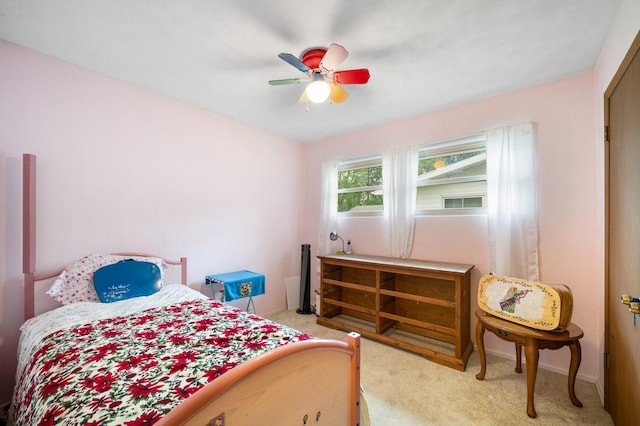 275 Benjamin St, Benton Harbor, MI 49022 - carpeted bedroom featuring ceiling fan