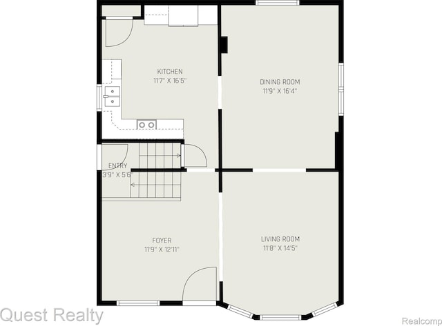 2499 Baldwin St, Detroit, MI 48214 - floor plan / room layout