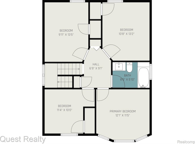 2499 Baldwin St, Detroit, MI 48214 - floor plan / room layout