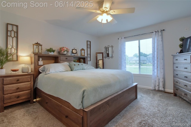 31626 Beaver Cir, New Boston, MI 48164 - carpeted bedroom with baseboards and ceiling fan