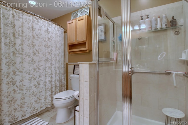 31626 Beaver Cir, New Boston, MI 48164 - full bath with a shower stall and tile patterned floors