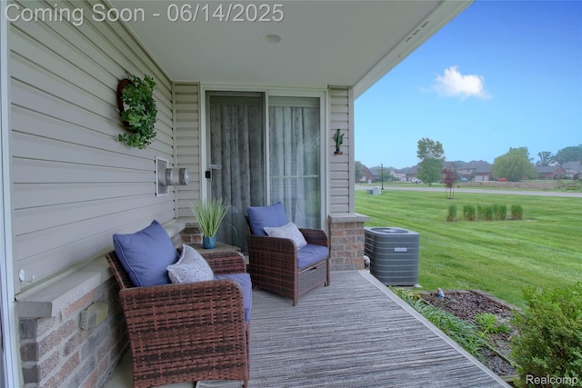 31626 Beaver Cir, New Boston, MI 48164 - wooden terrace featuring a yard