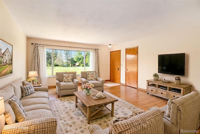 12105 Hegel Rd, Goodrich, MI 48438 - living room featuring light wood-type flooring and baseboards