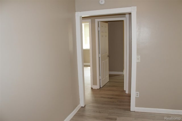15504 Chelsea, Redford, MI 48239 - corridor with baseboards and light wood-type flooring