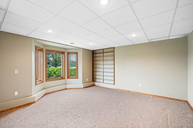 26569 Autumn Lake Dr, Chesterfield, MI 48051 - carpeted spare room with baseboards, recessed lighting, and a drop ceiling