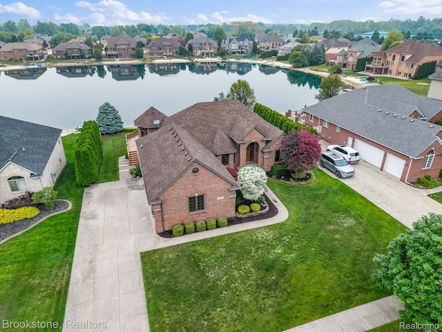 26569 Autumn Lake Dr, Chesterfield, MI 48051 - aerial view of residential area featuring a nearby body of water