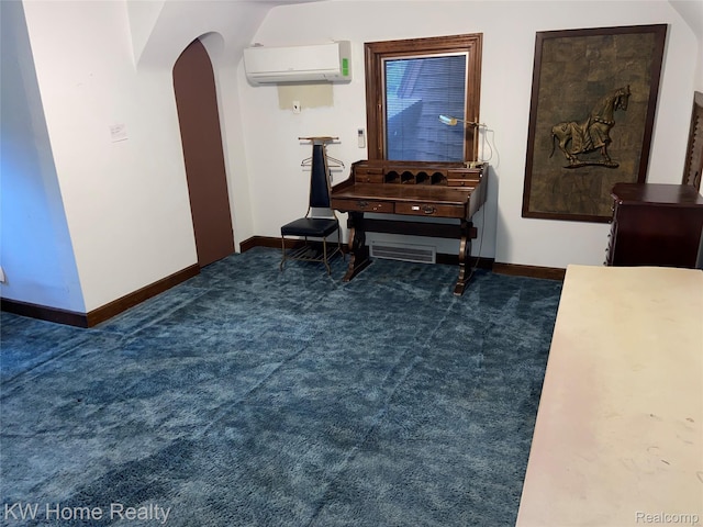 27943 Sunset Blvd W, Lathrup Village, MI 48076 - hallway with a wall unit AC, arched walkways, and carpet