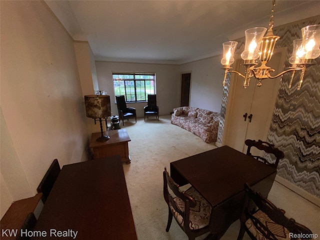 27943 Sunset Blvd W, Lathrup Village, MI 48076 - living area featuring carpet and a chandelier