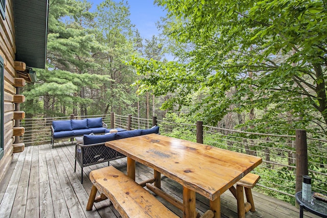 1547 N Dennis Rd, Ludington, MI 49431 - wooden terrace featuring an outdoor hangout area