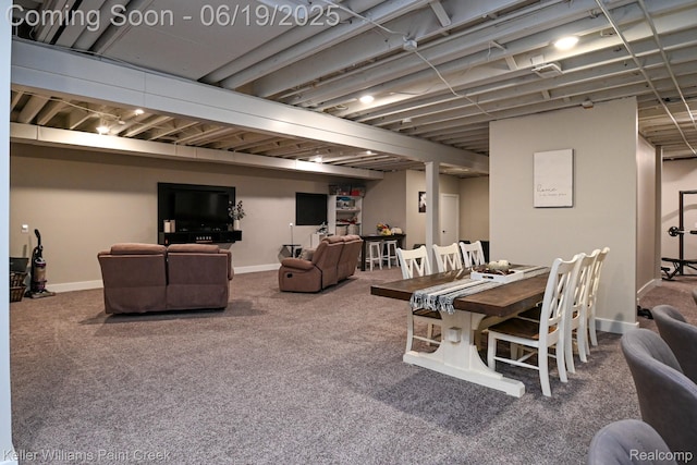 75757 Peters Dr, Bruce, MI 48065 - carpeted dining room featuring baseboards