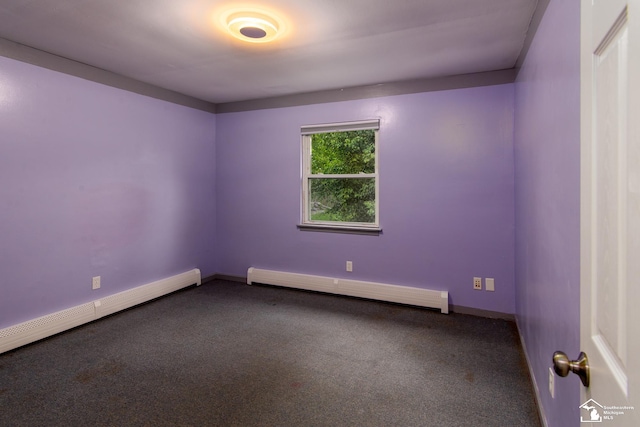 45510 Arkona Rd, Belleville, MI 48111 - carpeted empty room featuring baseboard heating and baseboards