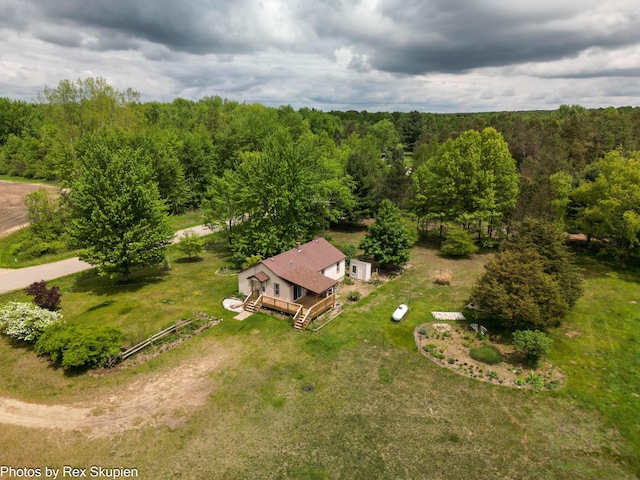 3118 W 104th St, Grant, MI 49327 - aerial view of property and surrounding area featuring a forest