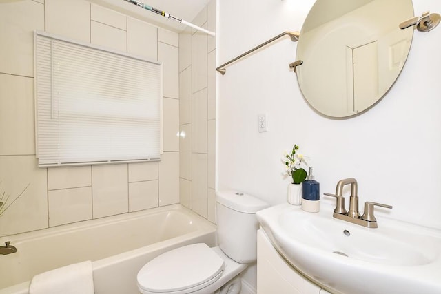 6604 E H Ave, Kalamazoo, MI 49048 - bathroom featuring toilet,  shower combination, and vanity