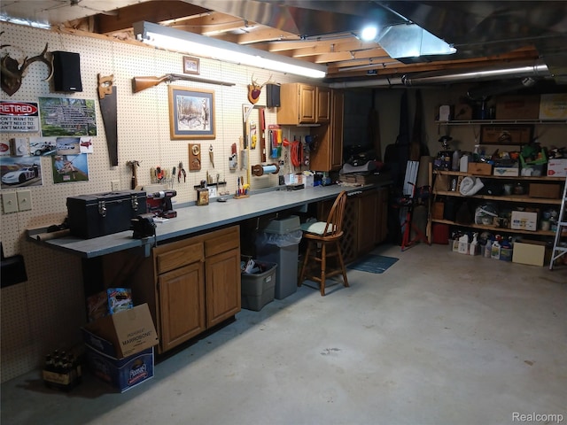 1455 Sand Rd, Port Austin, MI 48467 - below grade area with a workshop area