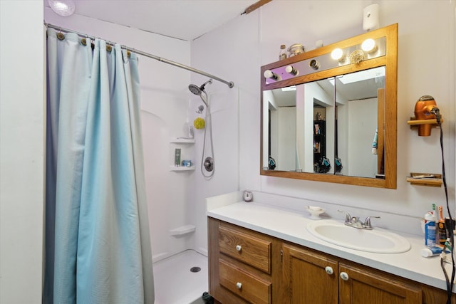 7100 Tripp Rd, Horton, MI 49246 - full bath featuring vanity and a shower stall