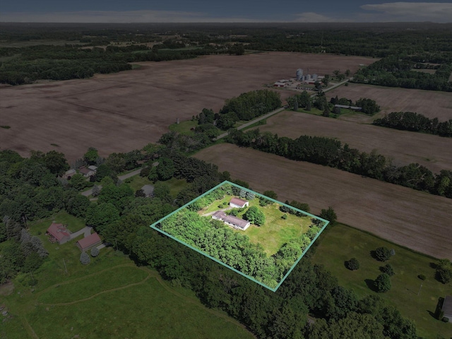 7100 Tripp Rd, Horton, MI 49246 - view of rural area featuring property parcel outlined