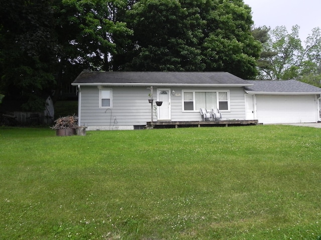 1097 Oliverda Rd, Sherwood, MI 49089 - view of front of property featuring a front lawn and a garage