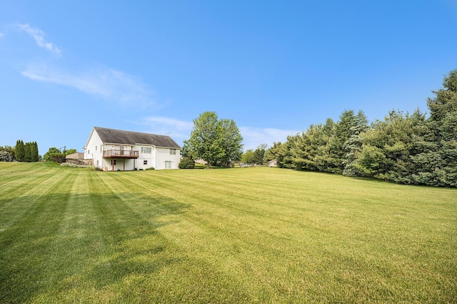 53029 Meadow View Ln, Paw Paw, MI 49079 - view of green lawn featuring a deck