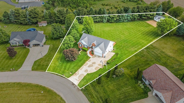 53029 Meadow View Ln, Paw Paw, MI 49079 - aerial view of property and surrounding area featuring property parcel outlined