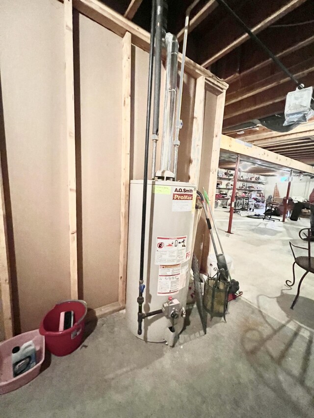 5781 S Waldron Rd, Pittsford, MI 49271 - utility room with gas water heater