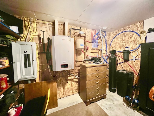 5781 S Waldron Rd, Pittsford, MI 49271 - utility room with tankless water heater and electric panel